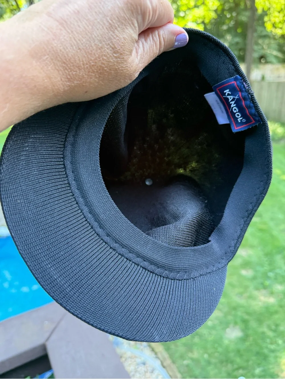 KANGOL Womens Logo Black Polyester Cap Hat One Size Medium M